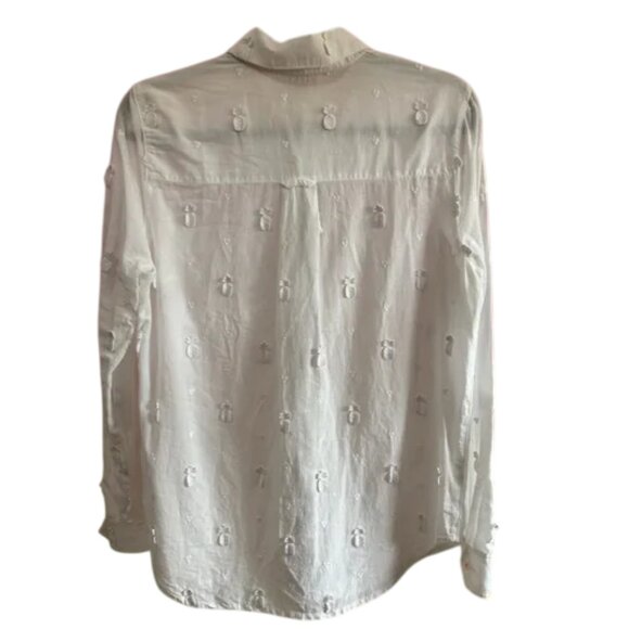 Maeve by Anthropologie button-down shirt white women size 8 - Picture 4 of 5